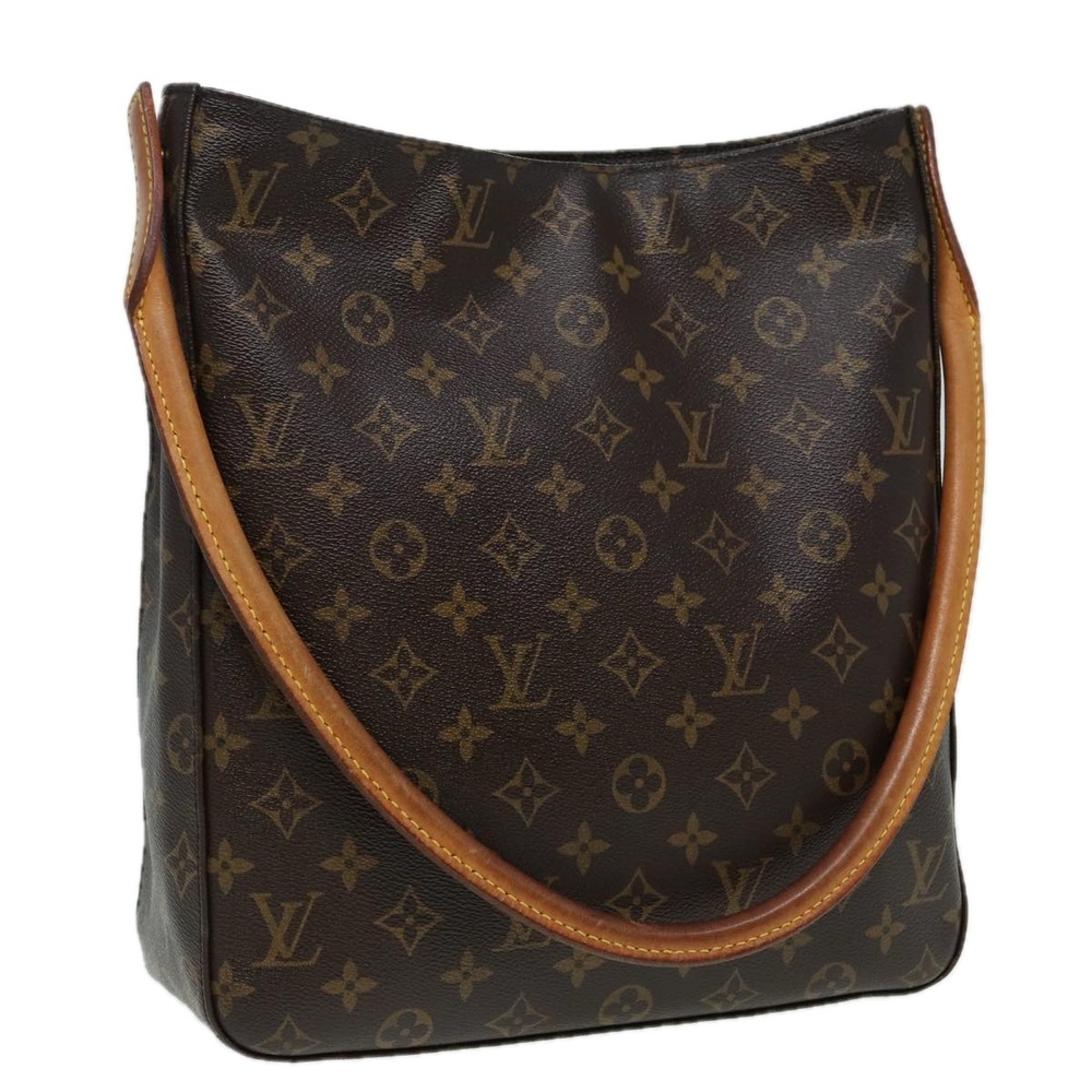 Louis Vuitton Monogram Canvas Shoulder Bag in Brown and Tan